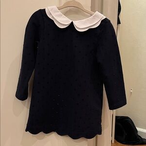 Jacadi scalloped fleece toddler dress 24 months